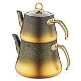 Oms 4pcs Granit XL Boy Çaydanlık Cam Kapak 8200.XL.GOLD
