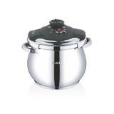 OMS 5109 İndüksiyonlu Düdüklü Tencere, 22 cm, 5 Litre, Gümüş Gövde, Siyah Detay