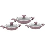 Oms 6 Parça Granit Sahan Set Pembe