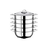 OMS 6090c 6 Parça Paslanmaz Çelik 24x9 CM Mantı Tenceresi
