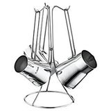 Oms 7034 Çelik Cezve Takımı 4 Parça Silver Gri