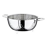 Oms Çelik Makarna Süzgeçi 24 Cm Ayaklı
