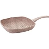 OMS Collection 28X28 cm Granit Grill Tava Kahverengi