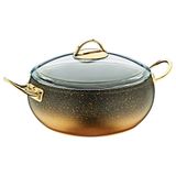 Oms Collection 3141 2 Parça Bio Granit 20x9 cm Gold Derin Küre Tencere