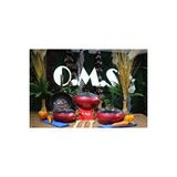Oms Collection Elegant - 3039 -7 Parça, Bio Granit, Tencere, Tava, Çeyiz Seti, Simli Kırmızı Gövde, Gold Detay Çok Renkli