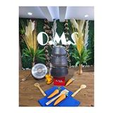 Oms Collection Keops - 3041 - 7 Parça, Bio Granit, Indüksiyonlu, Pfoa Ve Ptfe Free Tencere Tava Seti, Bakır Renk Çok Renkli