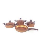 Oms Collection Oms 7 Parça Granit Tencere Set 3105 Bronz Pembe