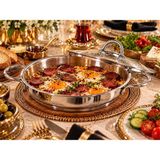 Oms Collection - Paslanmaz Çelik Indüksiyon Taban Kapaklı Sahan Tava 22X4,5 cm - 1,60 Litre ( 2101 ) - Gümüş