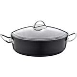 Oms Gastro Granit Karnıyarık Tencere 34X9,5CM 3313 - Siyah