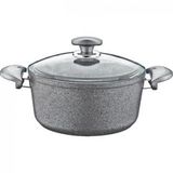 Oms GR099 18x10 cm Granit Gri Derin Tencere