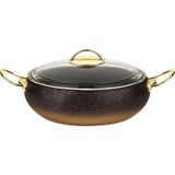 Oms Granit 24 x 7 cm Karnıyarık Tencere - 24 cm - Altın