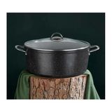 Oms Granit 34X13,5 Cm 11 Litre Büyük Derin Tencere Siyah - 3109
