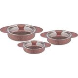 Oms Granit 6 Parça Sahan SETI-001737 - 14 cm - Kahverengi