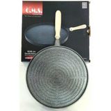 Oms Granit Gri 34 cm Çift Taraflı Döküm Grill Gözleme Tavası