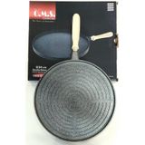 Oms Granit Gri 34 cm Çift Taraflı Döküm Grill Gözleme Tavası