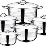 Oms Mega-Xl Gastro 2005 İndüksiyonlu 5'Li Derin Tencere Seti-24-26-28-30-36Cm