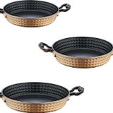 Oms Oms Döküm Non-Stick Teflon 3Lü Sahan Seti 18-20-22Cm