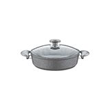 OMS PASLANMAZ 3310 2 Parça Bio Granit 28x8 Cm Karnıyarık Tencere Gri