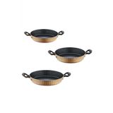 Oms Paslanmaz Oms Döküm Non-Stick Teflon 3lü Sahan Seti 18-20-22cm
