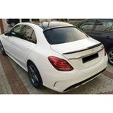 Omsa Mercedes C Class W205 2014-2021 Piano Black Plastik Spoiler