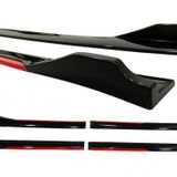 Omsa Universal Race Flaplı Kırmızı Piano Black ABS Marşpiyel