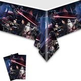 Omto 2 adet Star Wars Masa Örtüsü Tek Kullanımlık Masa Örtüsü Doğum Günü Partisi Malzemeleri ve Süslemeleri Çocuk Erkek Bebek Duş Dikdörtgen Masalar için 170 cm x 100 cm, 2'li Paket