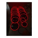 ÖMÜR 2 Adet Kırmızı 20cm Midrange Kapak Neon Led Hoparlor