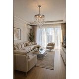 Ömür Avize 30 cm Kristal Taşlı Avize - 00-Beyaz