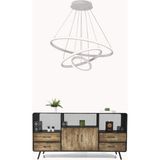 Ömür Avize Alex Gri Kasa 3 Lü Beyaz Ledli Modern Avize - 1