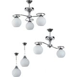 Ömür Avize Avizeseti Modern Füme Komple Set Avize Tekli Ikili Üçlü Avize - 1 - Beyaz