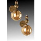 Ömür Avize Bolivia 2li Eskitme Gold Bal Camlı Duvar Aplik ( Pilli Değildir) - 1 - Beyaz