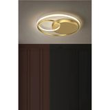 Ömür Avize Bonasera Modern Gold Kasa Beyaz Ledli Ikili Avize - 1