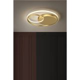 Ömür Avize Bonasera Modern Gold Kasa Beyaz Ledli Ikili Avize