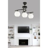 Ömür Avize Hestia Modern 3lü Camlı Avize - 1 - Beyaz