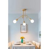 Ömür Avize Marla Modern Gold Eskitme Rengi Tasarım Üçlü Avize - 1 - Beyaz