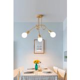 Omur Avize Marla Modern Gold Eskitme Rengi Tasarim Uclu Avize