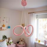 Ömür Avize Taly Mini Pembe Ledli Çocuk Odası Avizesi - Beyaz