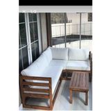 Ömür Konsept Ahşap Bahçe Balkon Köşe Takımı 180*200