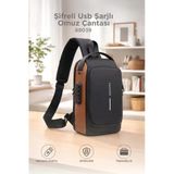 Omuz Çantası Şifreli Usb Şarjlı Günlük Çanta