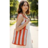 Omuz Çantası>plaj Çantası>coton Makrome>yazlık>spor Giyim>aksesuar>günlük Çanta>spor Outdoor - Bej - Turuncu