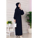 Omuzu Taş Detaylı Rose Elbise-Lacivert - 2