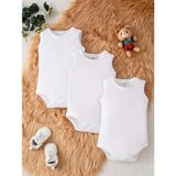 Omy 3'lü Basic Bisiklet Yaka Çıtçıtlı Body Zıbın Atlet Yenidoğan Çıkışı Kız Erkek Bebek&çocuk - Ekru - 18 Ay
