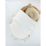 Omy Fitilli Bebek%çocuk Battaniyesi Pamuklu Unisex Battaniye - Beyaz - 85 x 90 cm