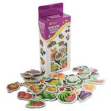 OMZ 1307 Dıytoy, Manyetik Meyveler - Sebzeler / +3 Yaş Kız Erkek Çocuk Oyuncak Eğitici Oyuncaklar - Çok Renkli