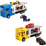 OMZ 1:32 Maxx Wheels 2 Katlı Transporter 4 Araçlı Tır 32CM 1ADET Fiyatıdır Kız Erkek Çocuk Oyuncak Eğiti - Çok Renkli