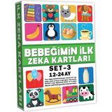 OMZ 2212 Eğitici Kartlar 12-24 Ay Zeka Kartları Kız Erkek Çocuk Oyuncak Eğitici Oyuncaklar - Çok Renkli
