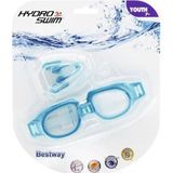 Omz 26034 Bestway Çocuk Yüzücü Gözlüğü, Burun Mandalı ve Koruyucu Kulak Tıkacı Seti 7+ Kız Erkek Çocuk O