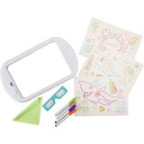 OMZ 3D Doodle Karanlıkta Parlayan Sihirli Yazı Tahtası Kız Erkek Çocuk Oyuncak Eğitici Oyuncaklar - Çok Renkli