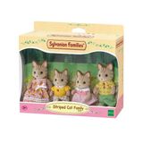 Omz 5180 Sylvanian Families, Çizgili Kedi Ailesi, +3 Yaş Kız Erkek Çocuk Oyuncak Eğitici Oyuncaklar