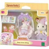 OMZ 5806 Sylvanian Families Kardeşler Uyku Seti +3 Yaş Kız Erkek Çocuk Oyuncak Eğitici Oyuncaklar - Çok Renkli